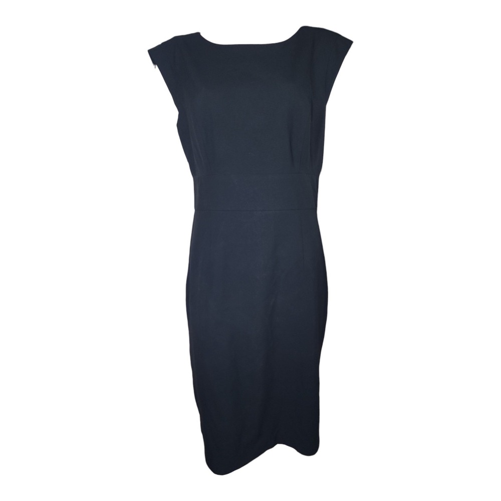 The Limited Dress Womens 14 Solid Black Classic LBD Career Professional Pencil